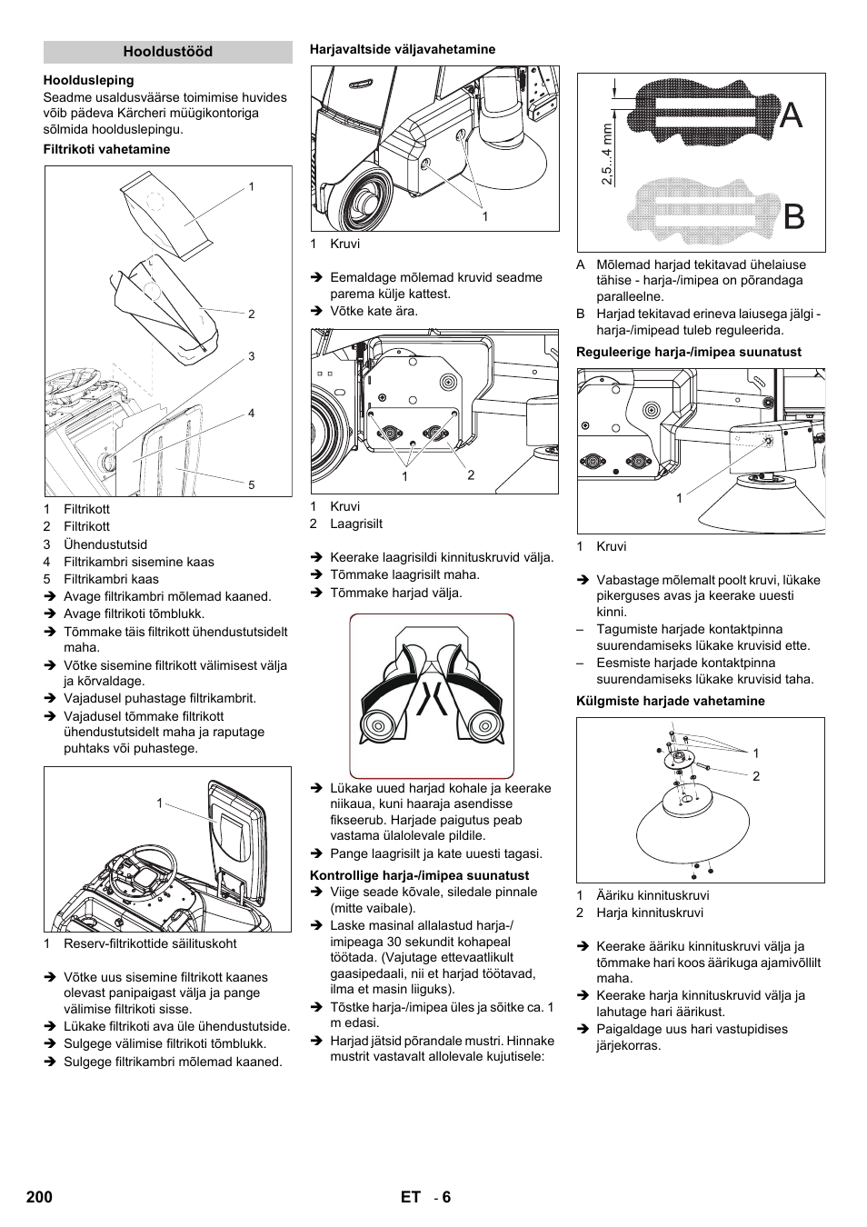 Karcher Aspiro-brosseur CV 85-2 RS User Manual | Page 200 / 228