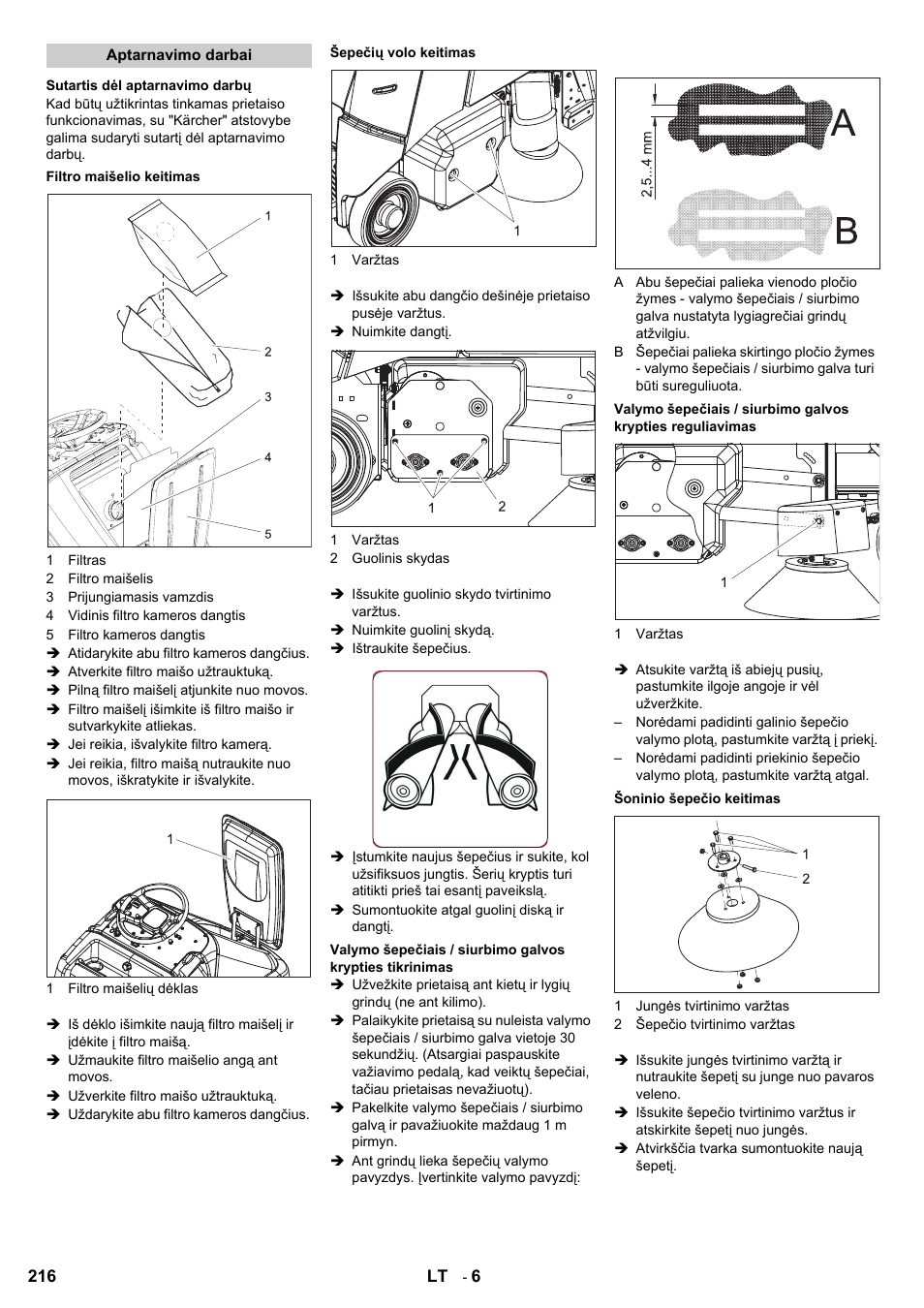 Karcher Aspiro-brosseur CV 85-2 RS User Manual | Page 216 / 228
