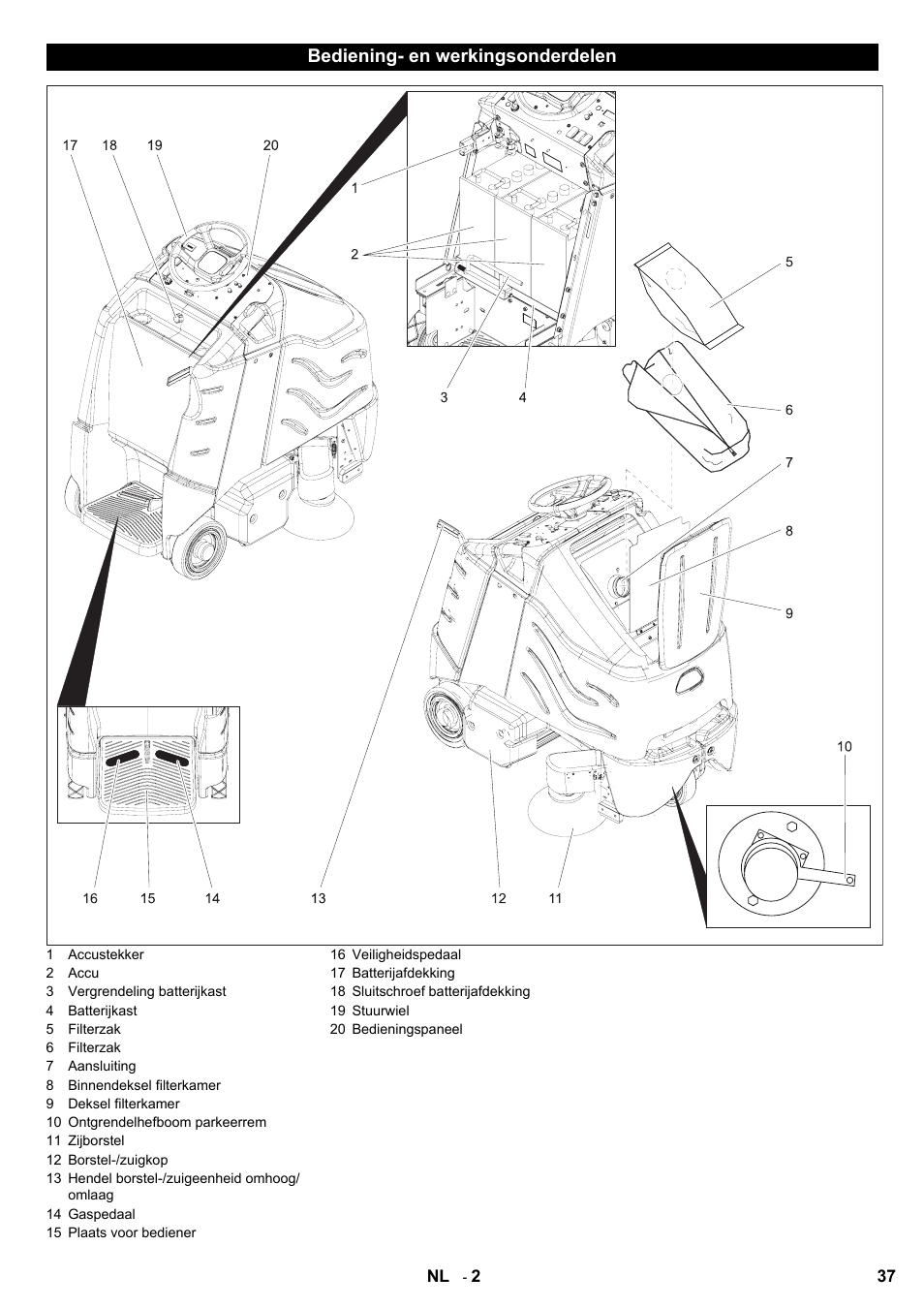 Karcher Aspiro-brosseur CV 85-2 RS User Manual | Page 37 / 228