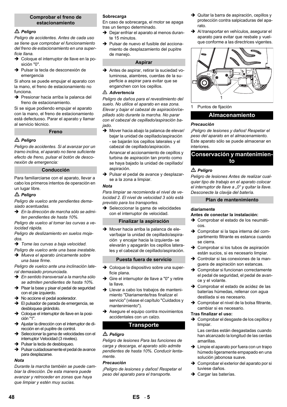 Karcher Aspiro-brosseur CV 85-2 RS User Manual | Page 48 / 228