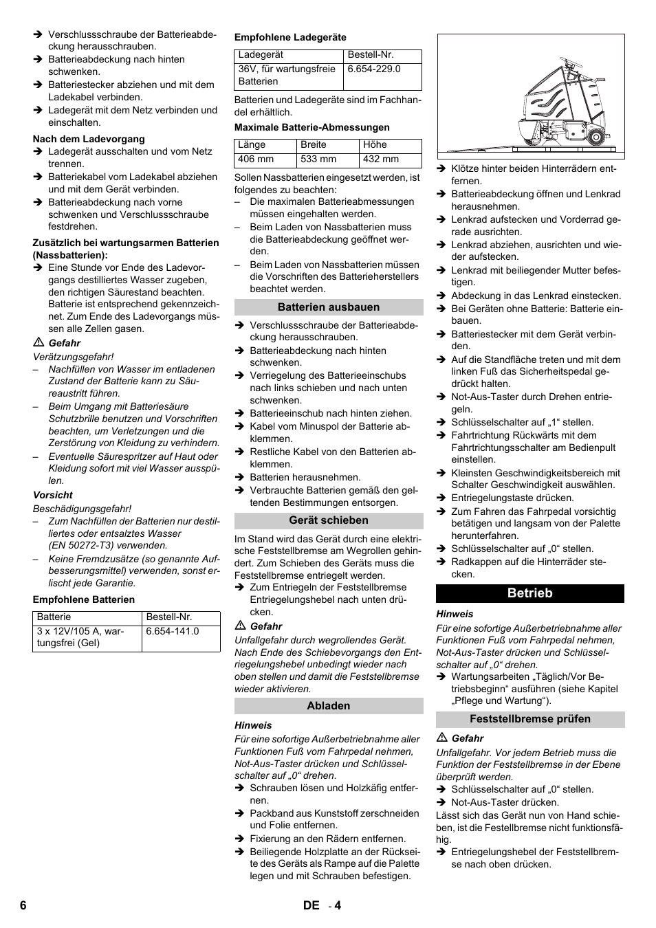 Betrieb | Karcher Aspiro-brosseur CV 85-2 RS User Manual | Page 6 / 228