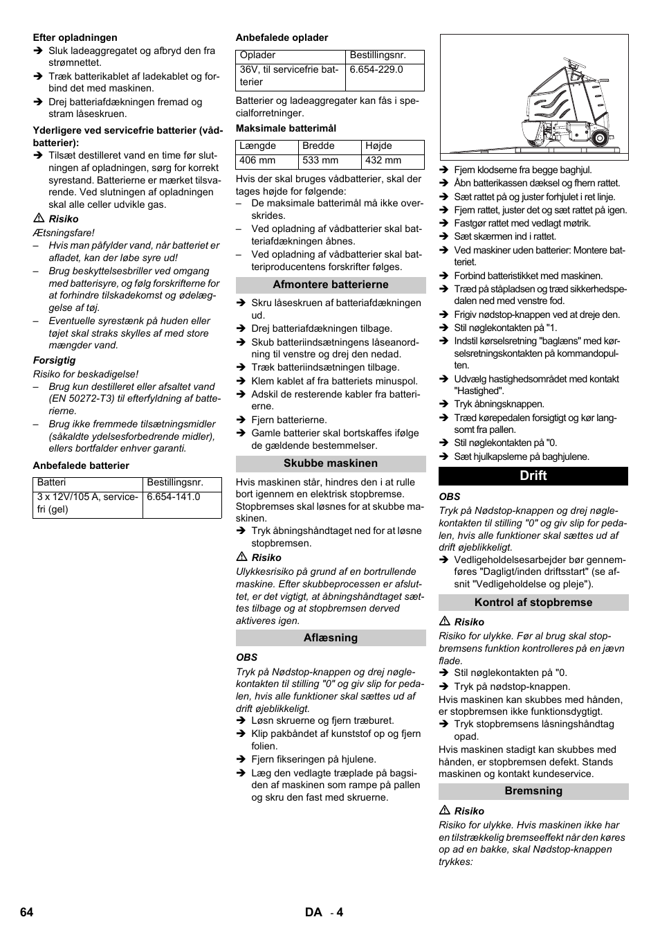 Drift | Karcher Aspiro-brosseur CV 85-2 RS User Manual | Page 64 / 228