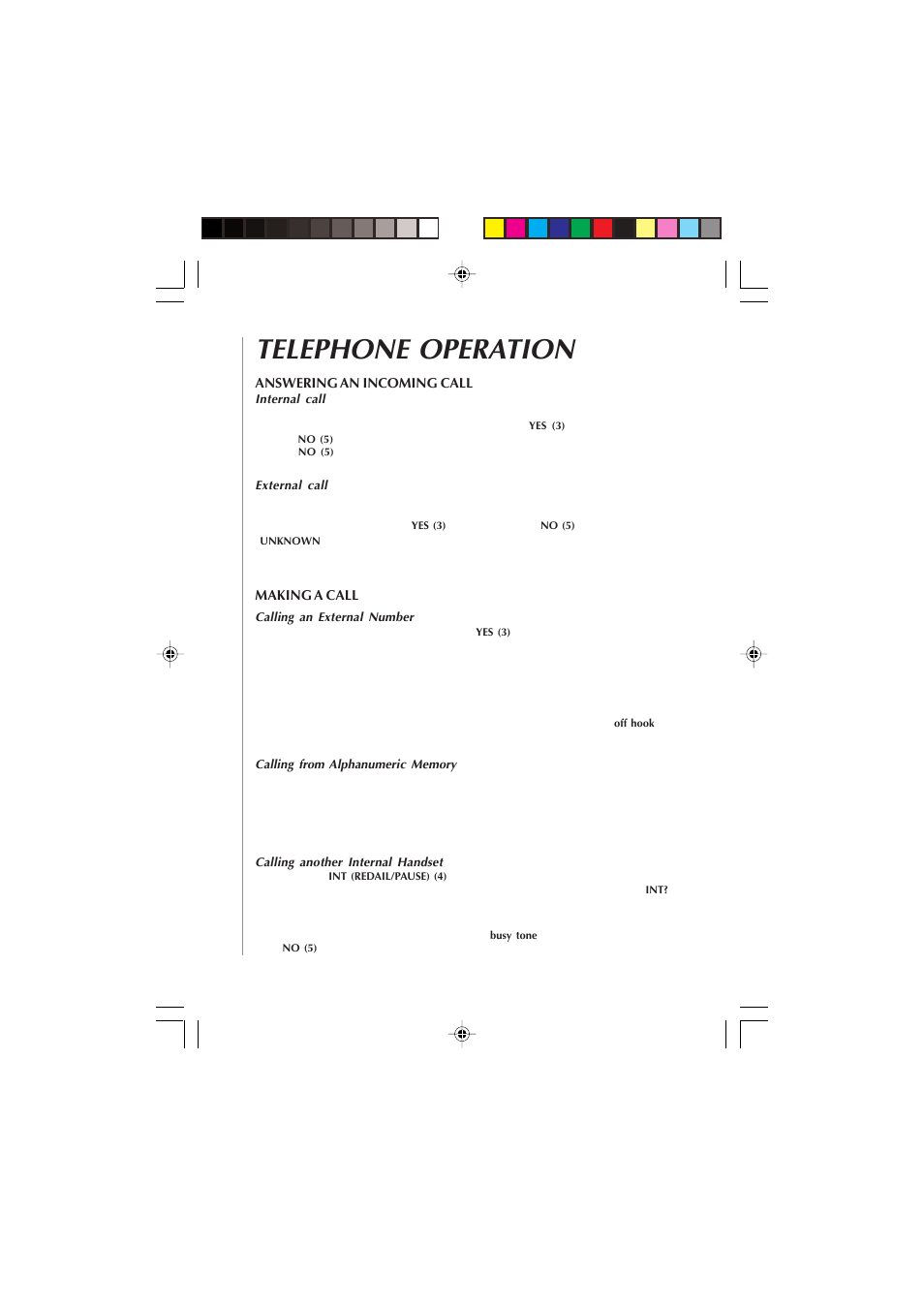 Telephone operation | Audiovox Dual Handset Cordless Phone User Manual | Page 13 / 26