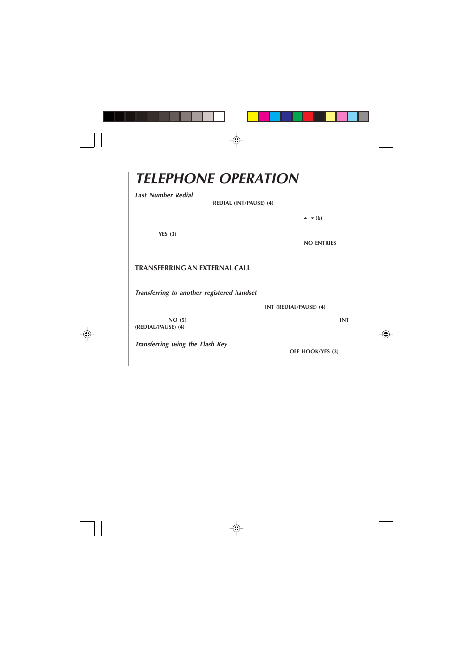 Telephone operation | Audiovox Dual Handset Cordless Phone User Manual | Page 14 / 26