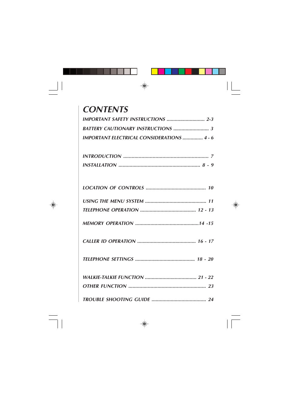 Audiovox Dual Handset Cordless Phone User Manual | Page 2 / 26