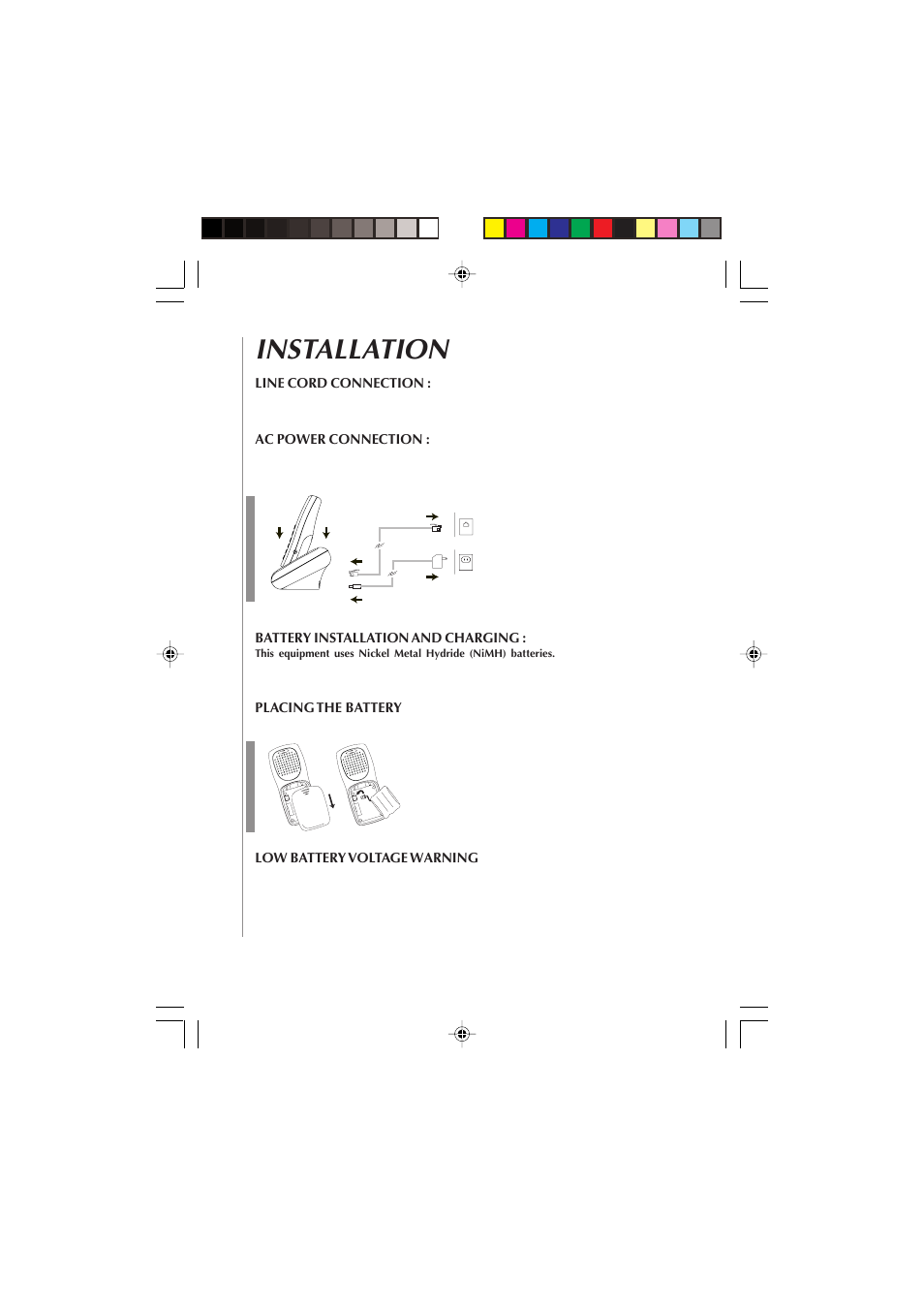 Installation | Audiovox Dual Handset Cordless Phone User Manual | Page 9 / 26