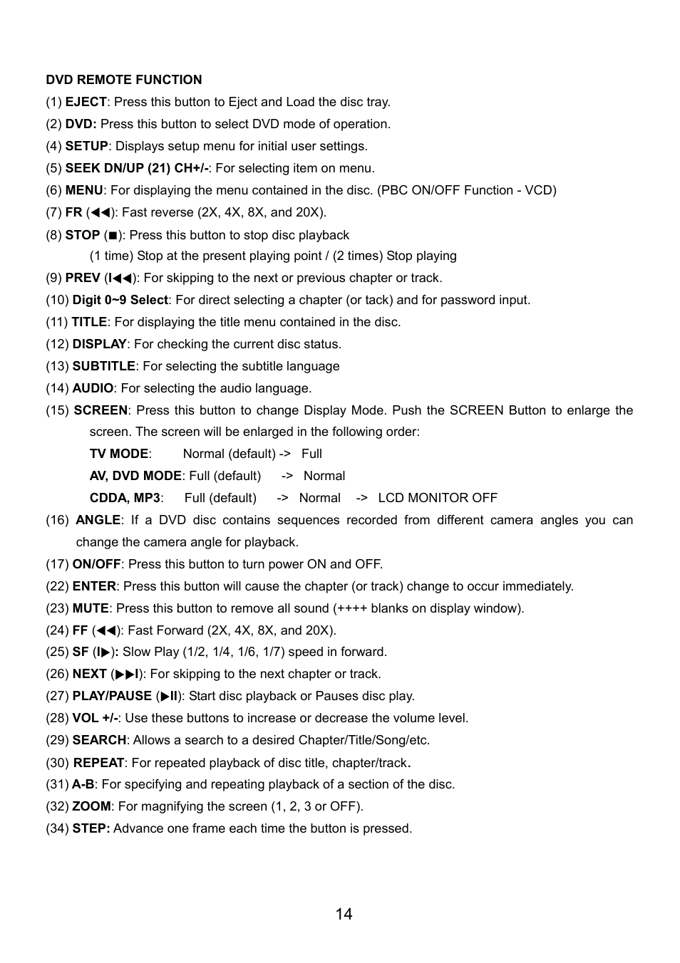 Audiovox VE720 User Manual | Page 15 / 33