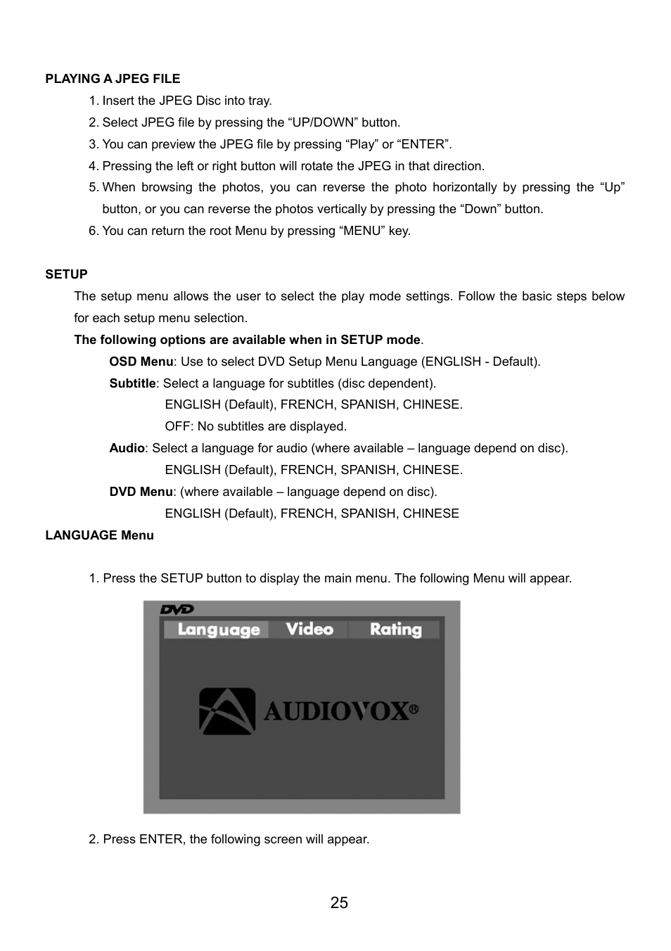 Audiovox VE720 User Manual | Page 26 / 33