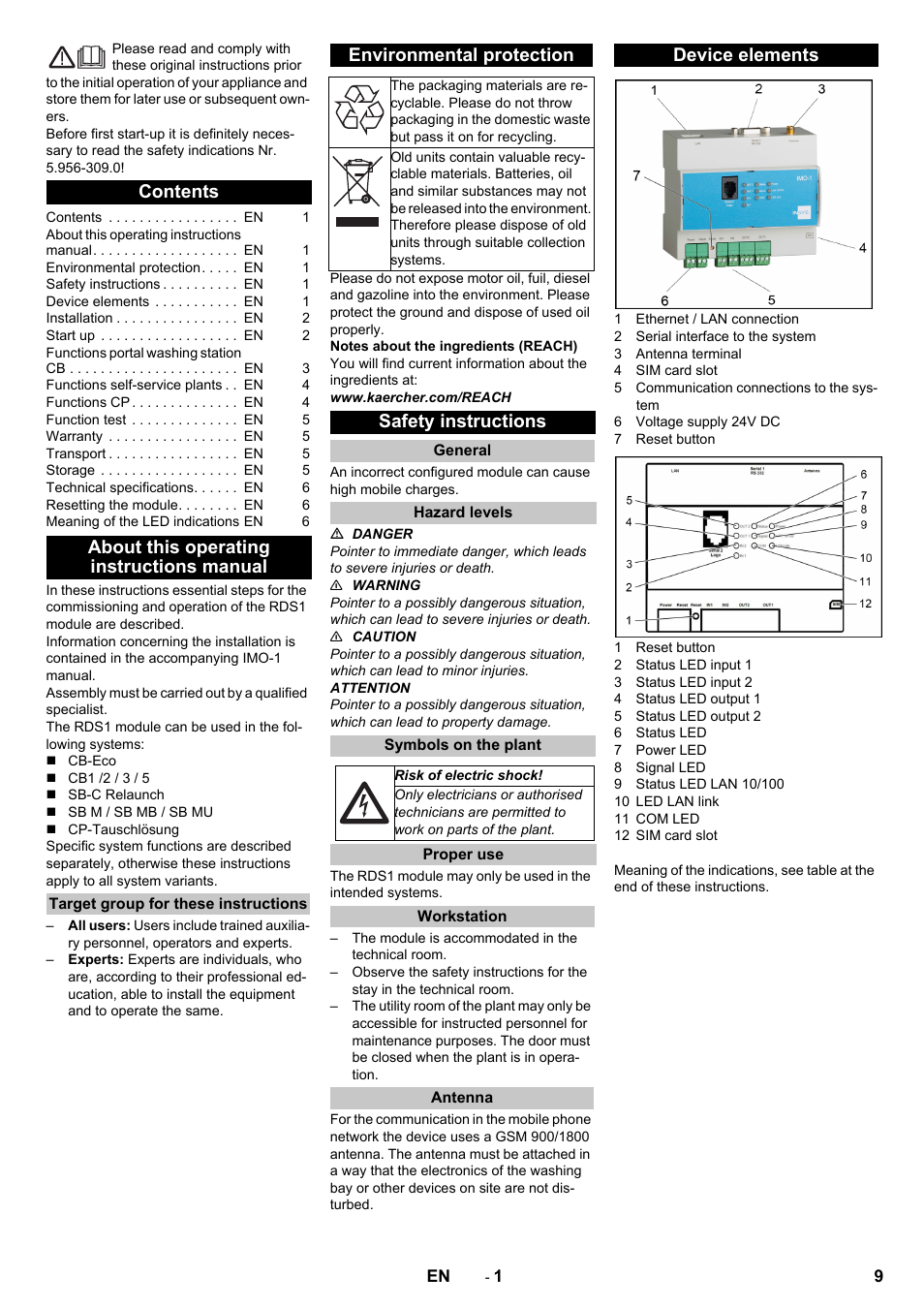 Karcher Armoire de lavage SB MB 5-10 User Manual | Page 9 / 96