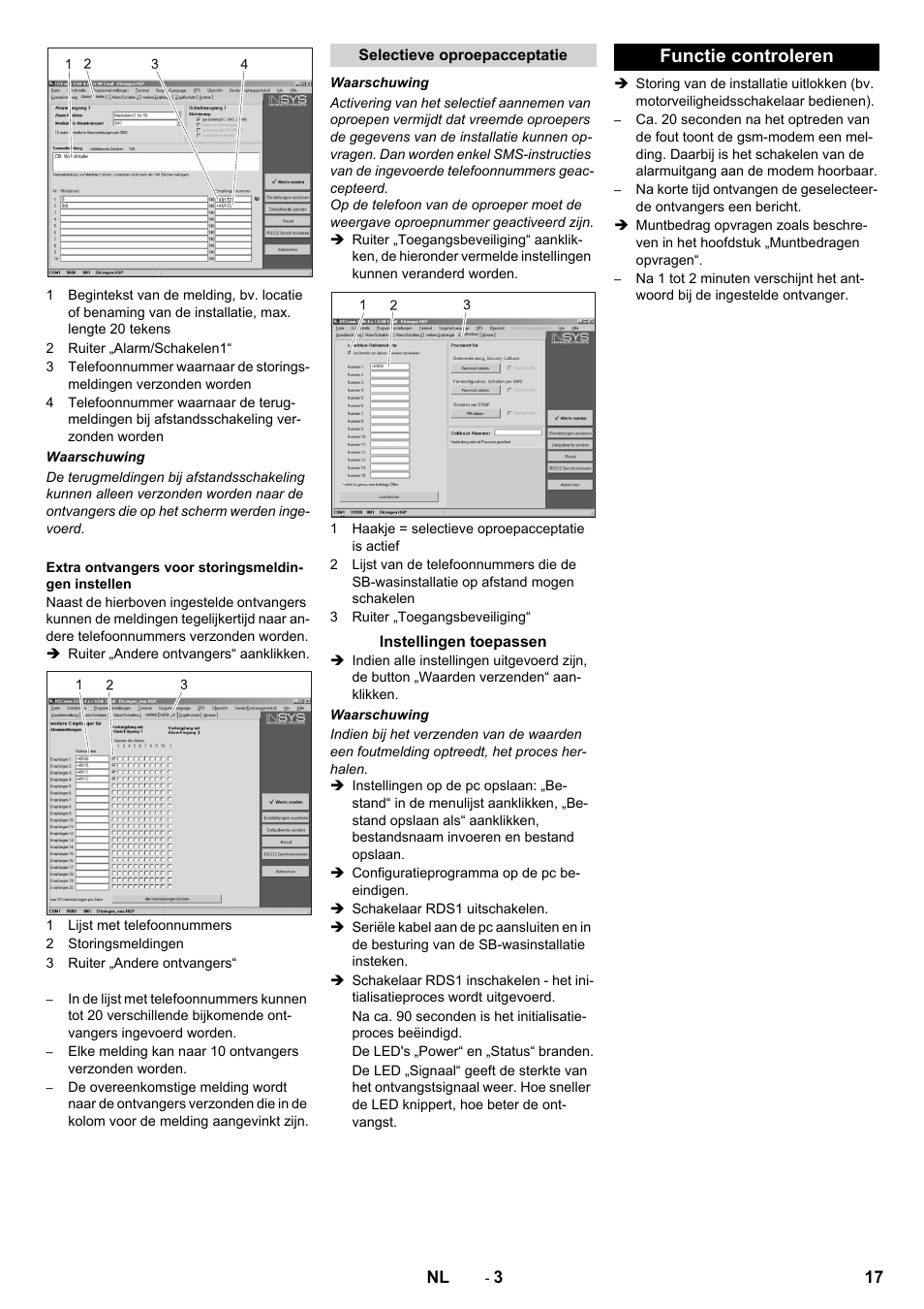 Functie controleren | Karcher Armoire de lavage SB MB 5-10 User Manual | Page 17 / 48