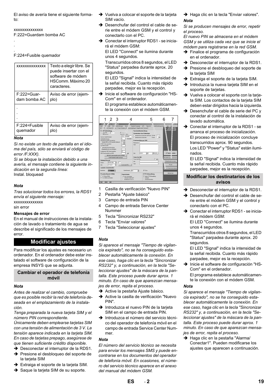 Modificar ajustes | Karcher Armoire de lavage SB MB 5-10 User Manual | Page 19 / 48