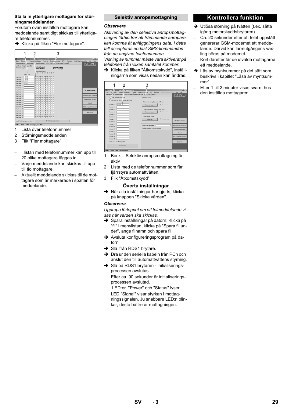 Kontrollera funktion | Karcher Armoire de lavage SB MB 5-10 User Manual | Page 29 / 48