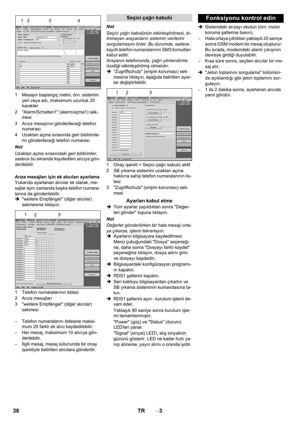 Fonksiyonu kontrol edin | Karcher Armoire de lavage SB MB 5-10 User Manual | Page 38 / 48