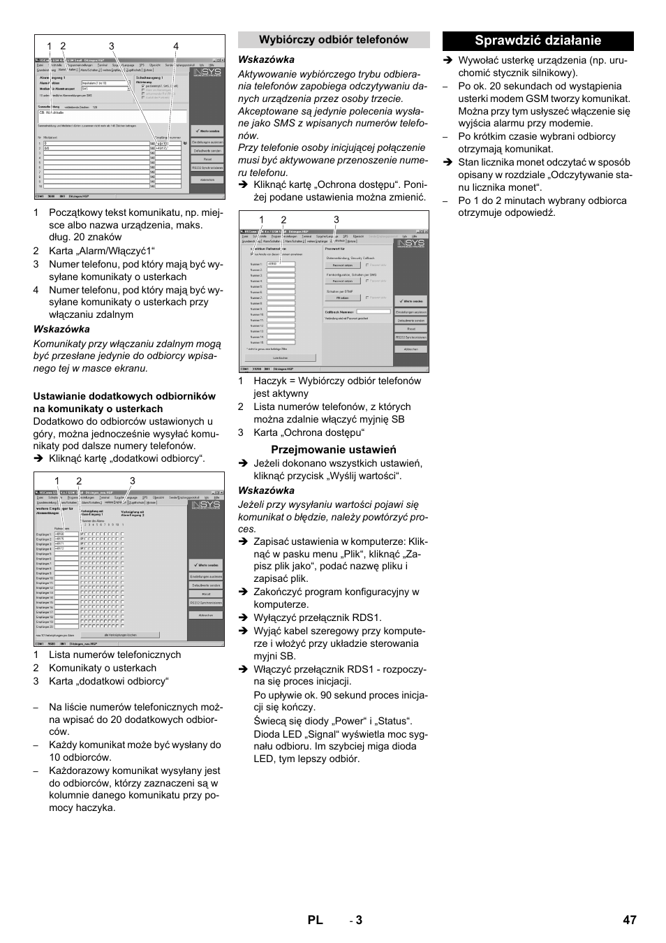 Sprawdzić działanie | Karcher Armoire de lavage SB MB 5-10 User Manual | Page 47 / 48
