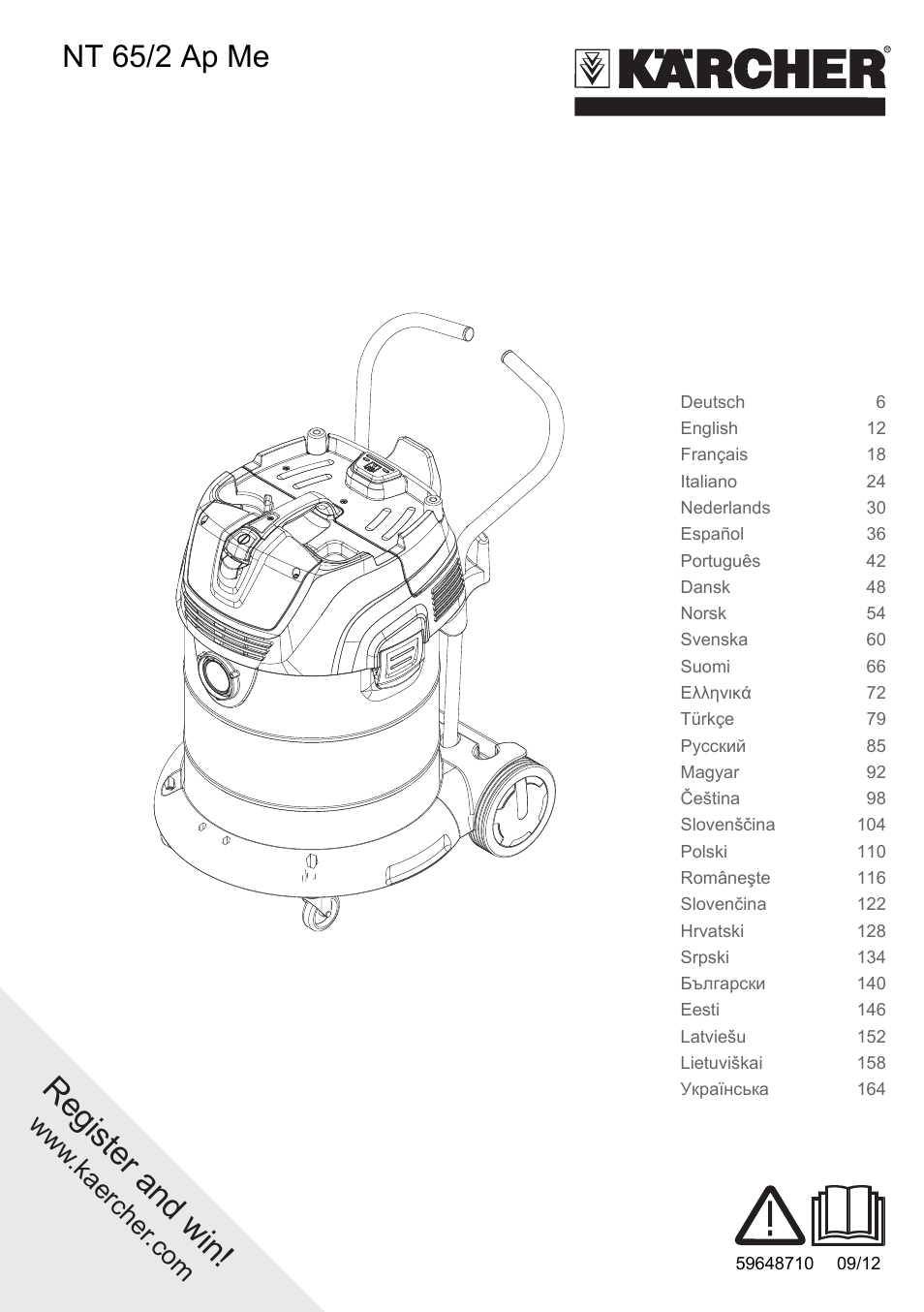 Karcher Aspirateur eau et poussières NT 65-2 Ap Me User Manual | 176 pages