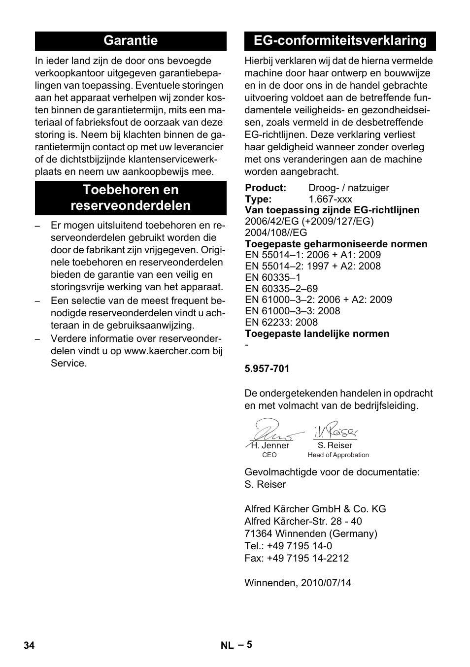 Karcher Aspirateur eau et poussières NT 65-2 Ap Me User Manual | Page 34 / 176