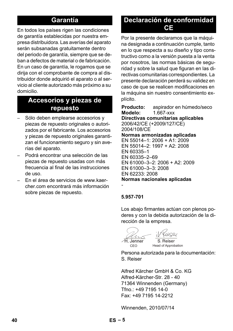 Karcher Aspirateur eau et poussières NT 65-2 Ap Me User Manual | Page 40 / 176