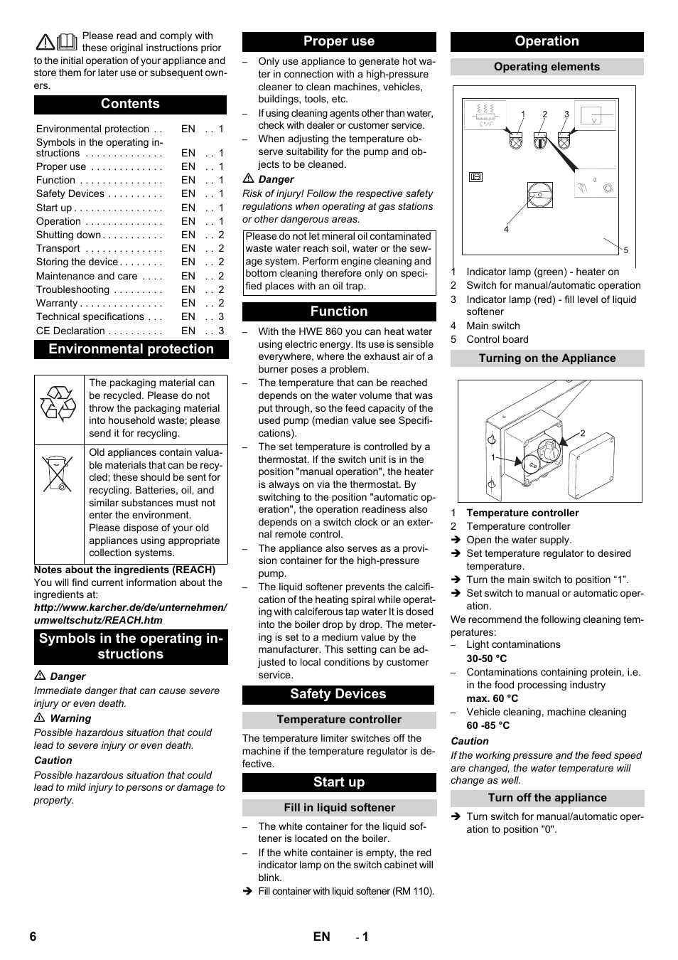 Karcher Générateur d’eau chaude HWE 860 User Manual | Page 6 / 72