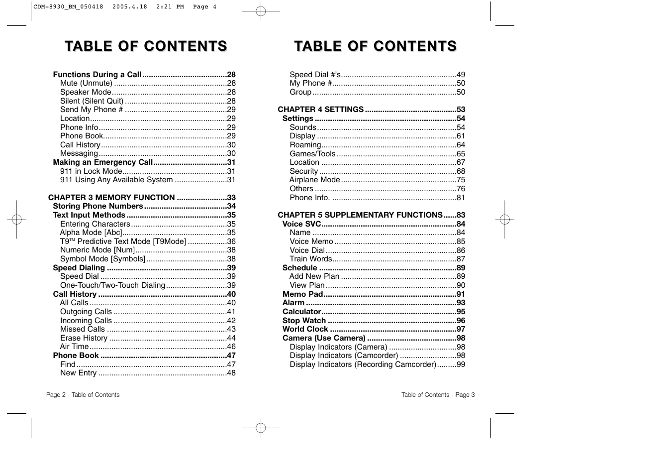 Audiovox CDM-8930 User Manual | Page 4 / 85