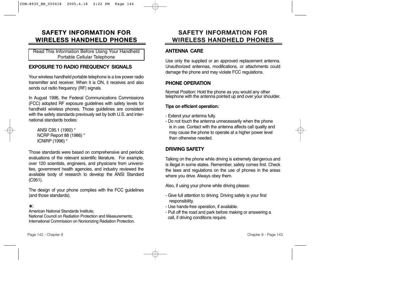 Audiovox CDM-8930 User Manual | Page 74 / 85