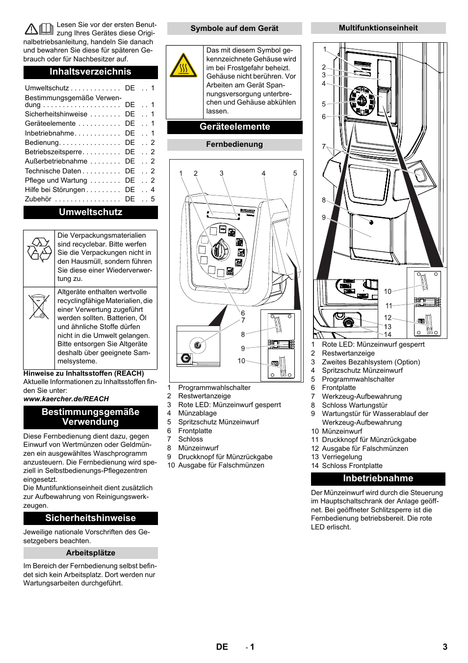 Karcher Armoire de lavage SB MB 5-10 User Manual | Page 3 / 76