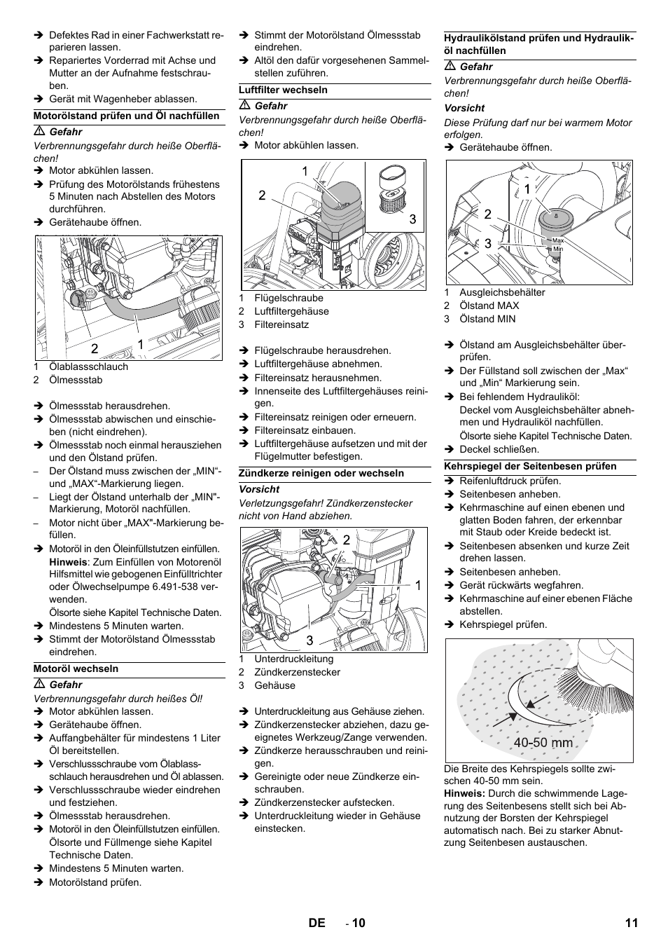 Karcher Balayeuse KM 90-60 R Lpg Adv User Manual | Page 11 / 432