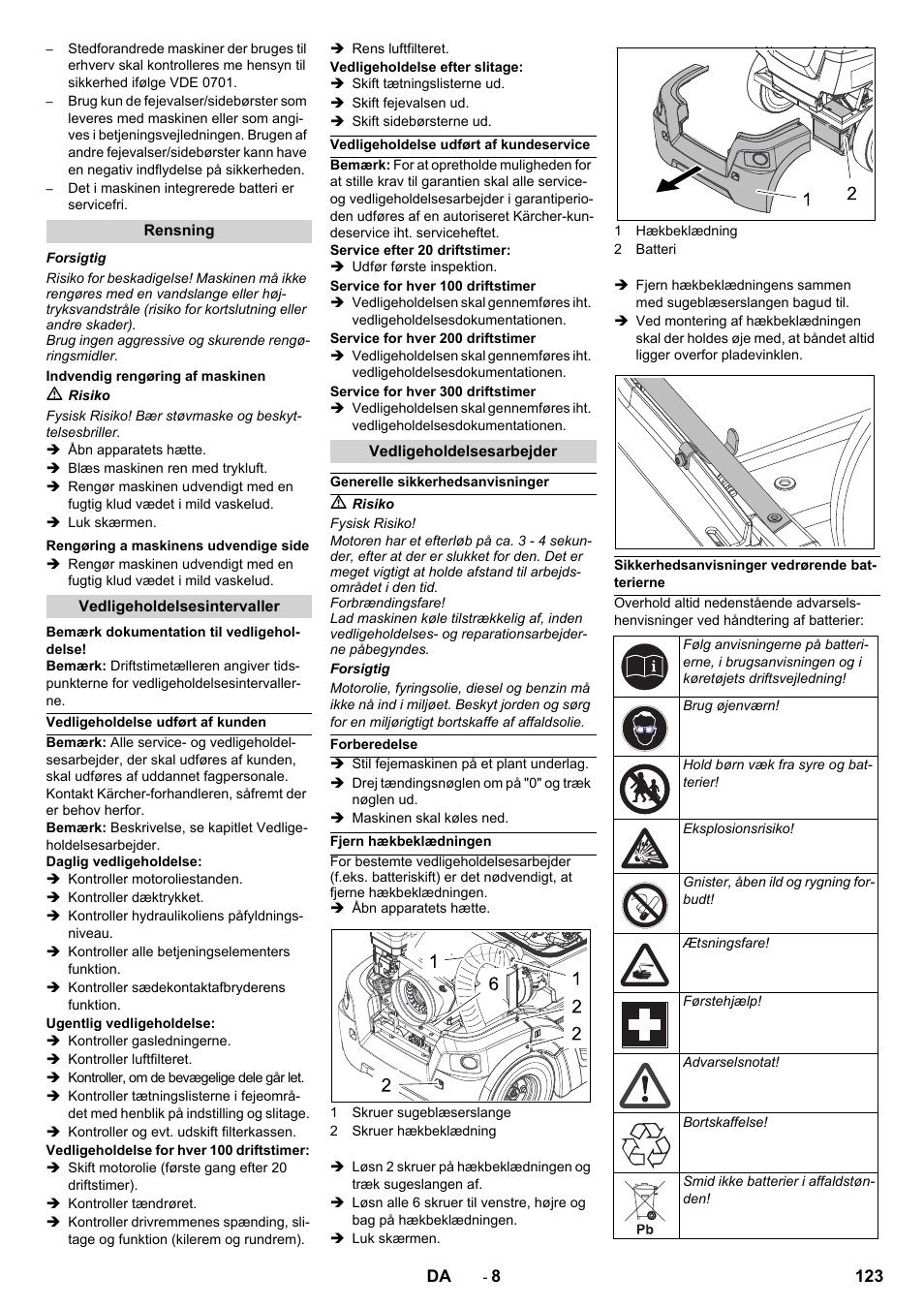 Karcher Balayeuse KM 90-60 R Lpg Adv User Manual | Page 123 / 432