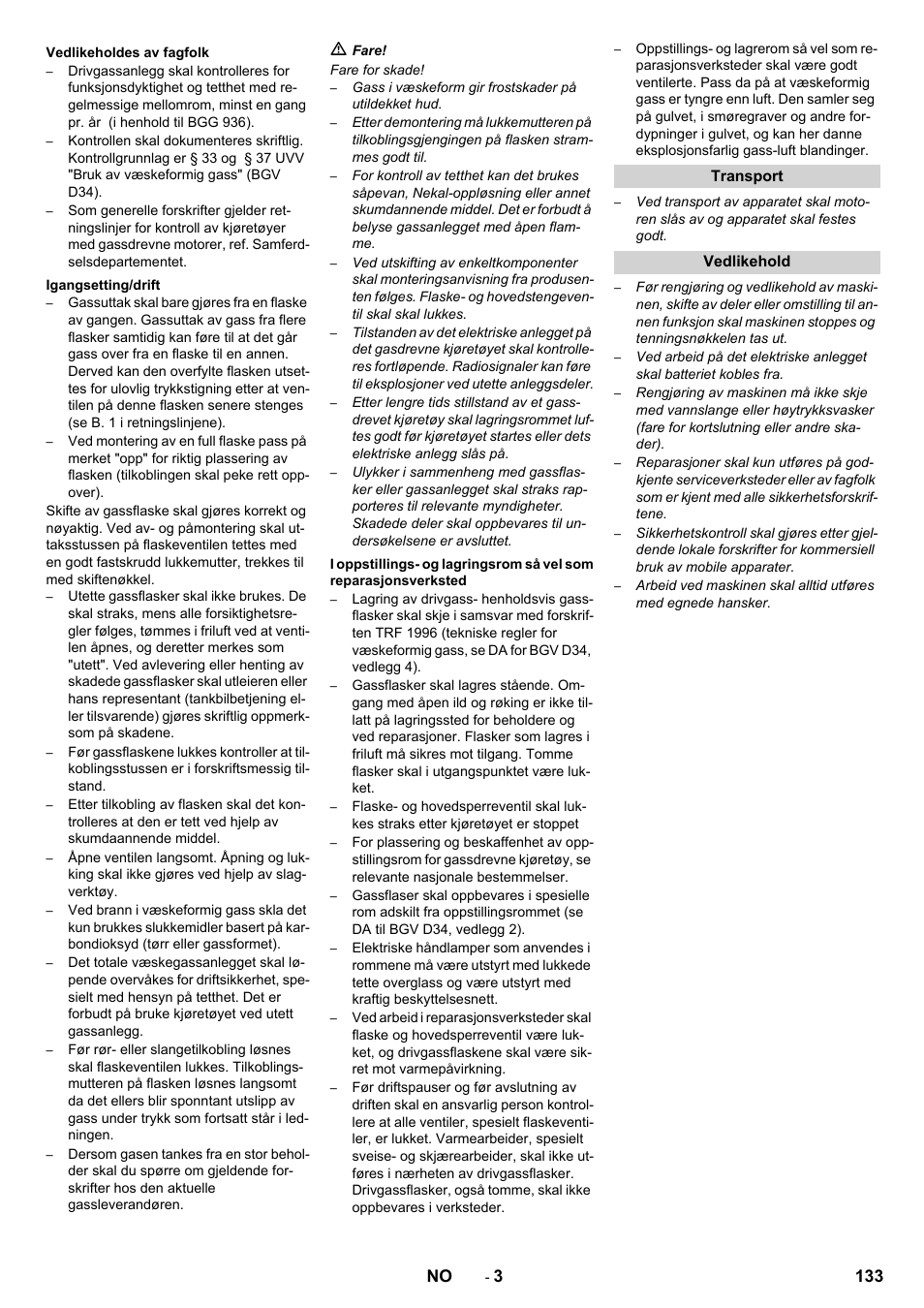 133 no | Karcher Balayeuse KM 90-60 R Lpg Adv User Manual | Page 133 / 432