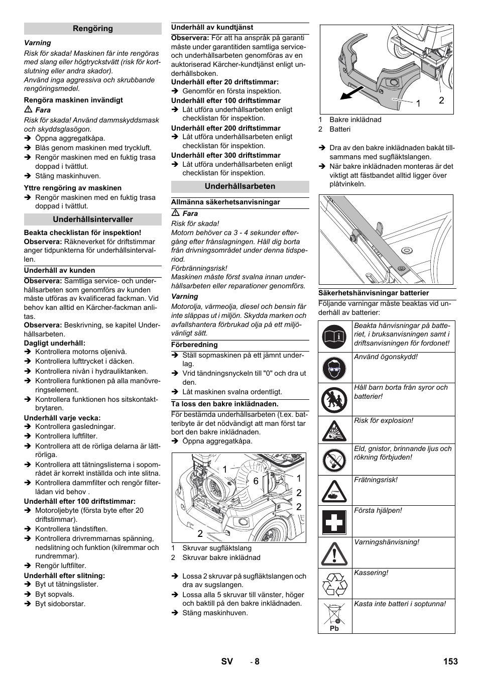 Karcher Balayeuse KM 90-60 R Lpg Adv User Manual | Page 153 / 432