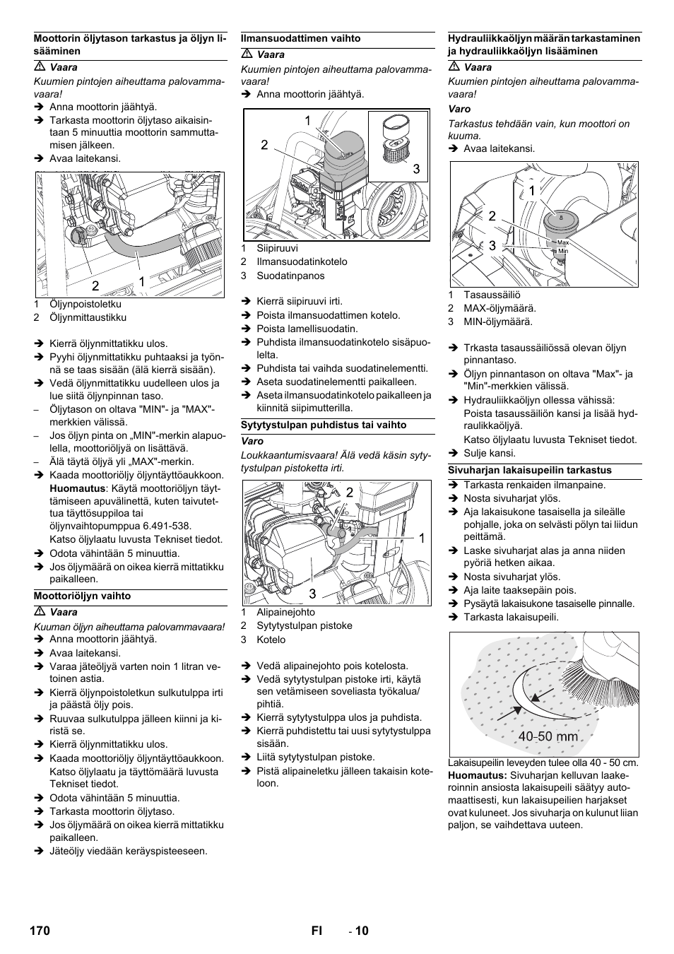 Karcher Balayeuse KM 90-60 R Lpg Adv User Manual | Page 170 / 432