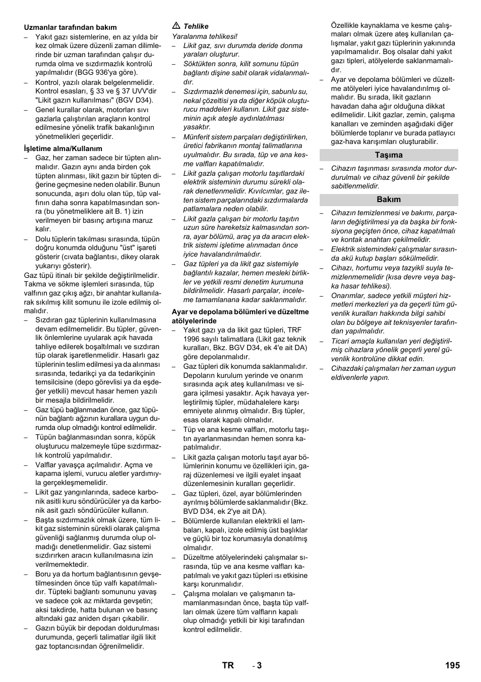 195 tr | Karcher Balayeuse KM 90-60 R Lpg Adv User Manual | Page 195 / 432
