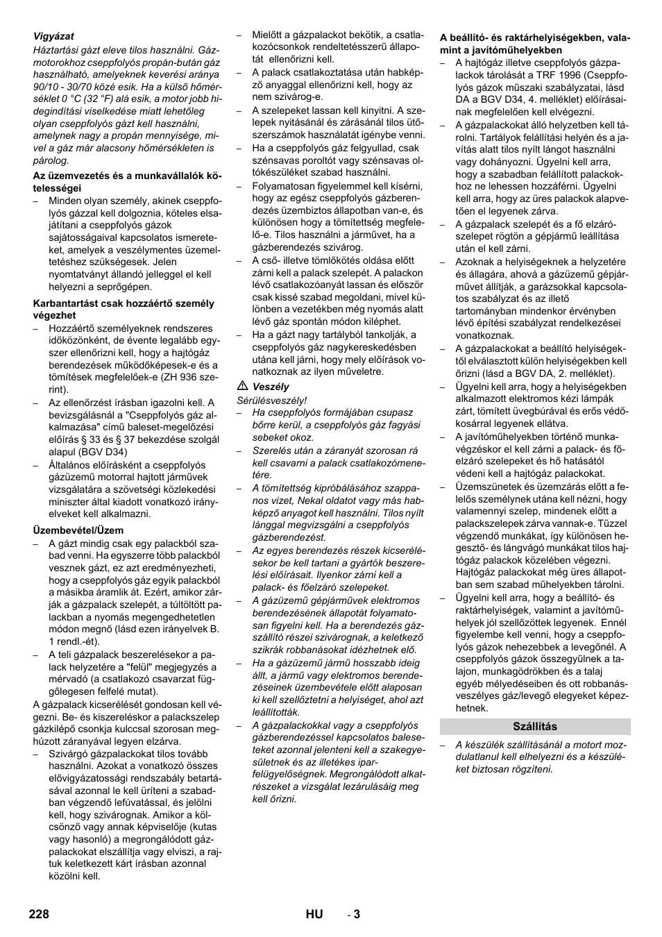 228 hu | Karcher Balayeuse KM 90-60 R Lpg Adv User Manual | Page 228 / 432