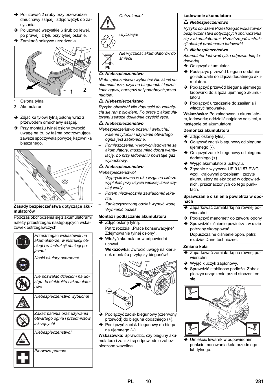 Karcher Balayeuse KM 90-60 R Lpg Adv User Manual | Page 281 / 432