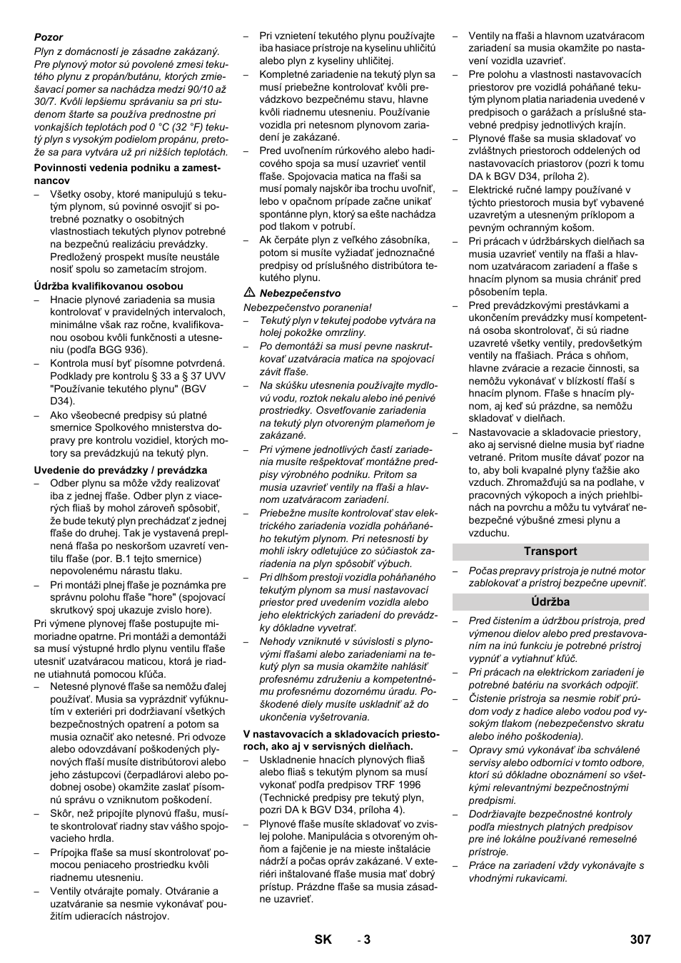 307 sk | Karcher Balayeuse KM 90-60 R Lpg Adv User Manual | Page 307 / 432