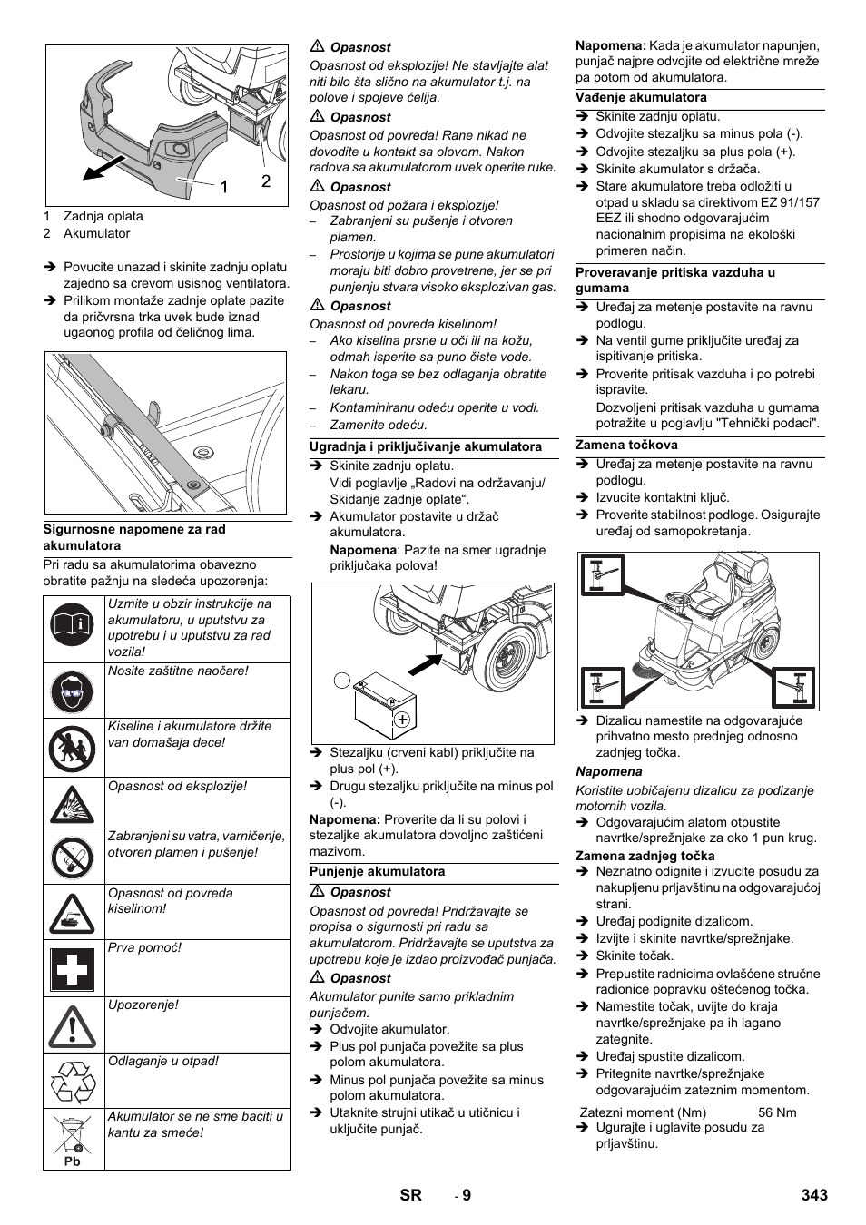 Karcher Balayeuse KM 90-60 R Lpg Adv User Manual | Page 343 / 432