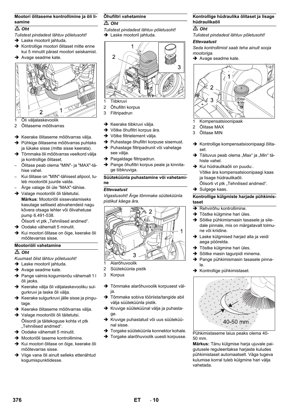 Karcher Balayeuse KM 90-60 R Lpg Adv User Manual | Page 376 / 432