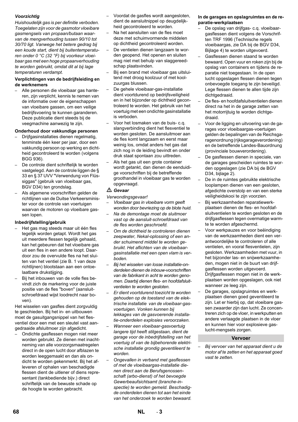 68 nl | Karcher Balayeuse KM 90-60 R Lpg Adv User Manual | Page 68 / 432