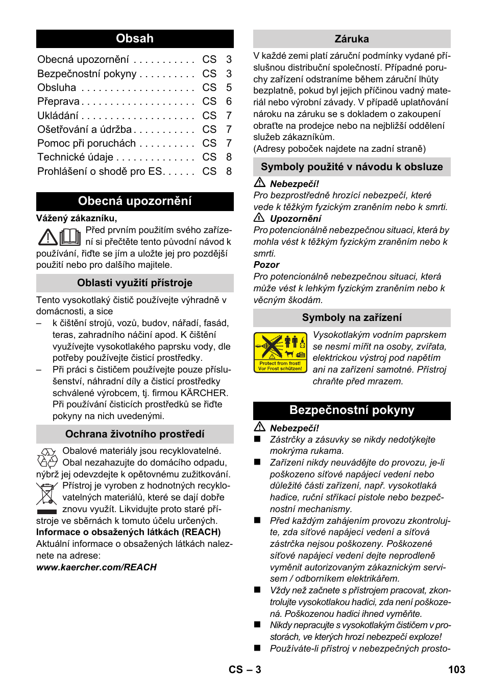 Karcher K 2-185 User Manual | Page 103 / 180