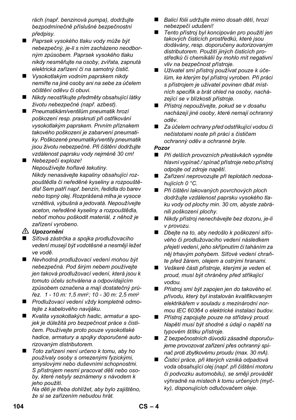 Karcher K 2-185 User Manual | Page 104 / 180
