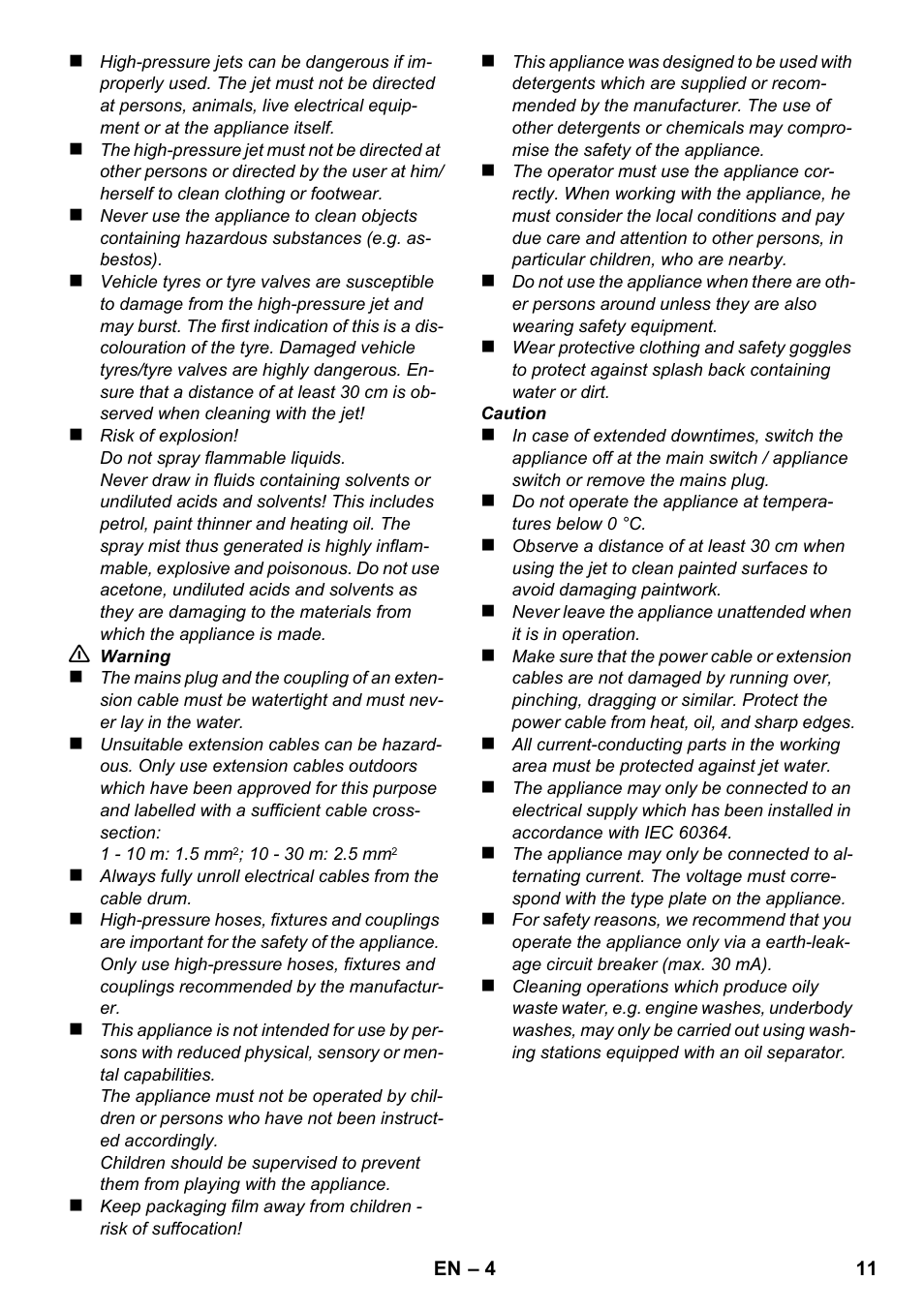 Karcher K 2-185 User Manual | Page 11 / 180