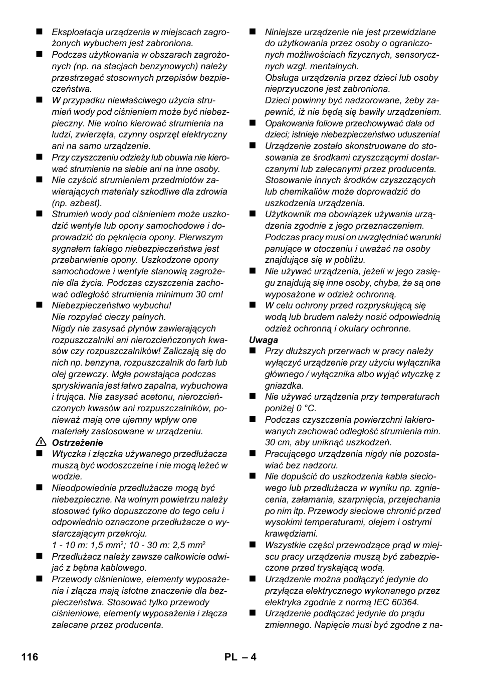 Karcher K 2-185 User Manual | Page 116 / 180