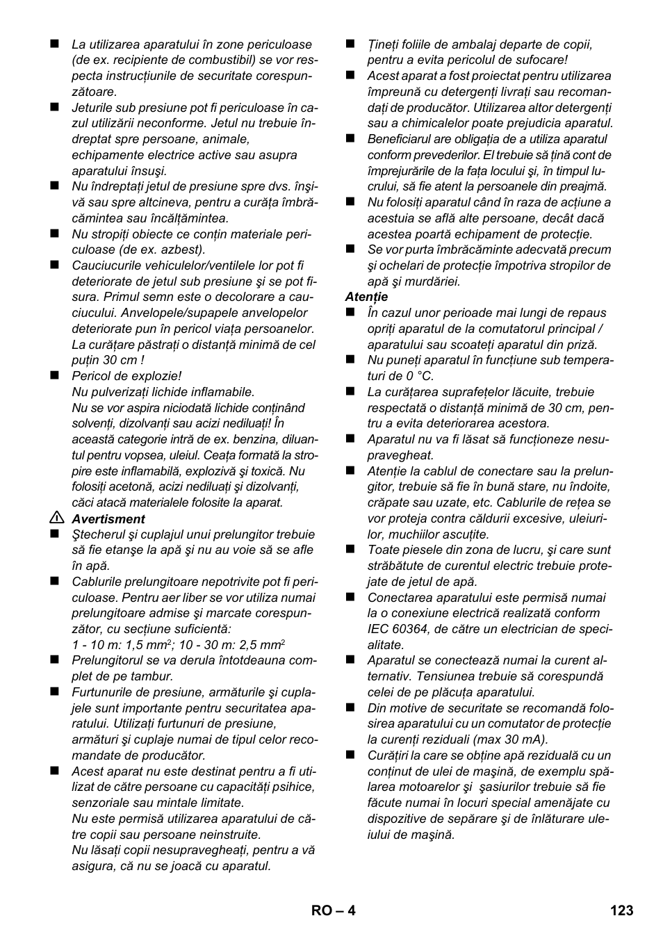 Karcher K 2-185 User Manual | Page 123 / 180