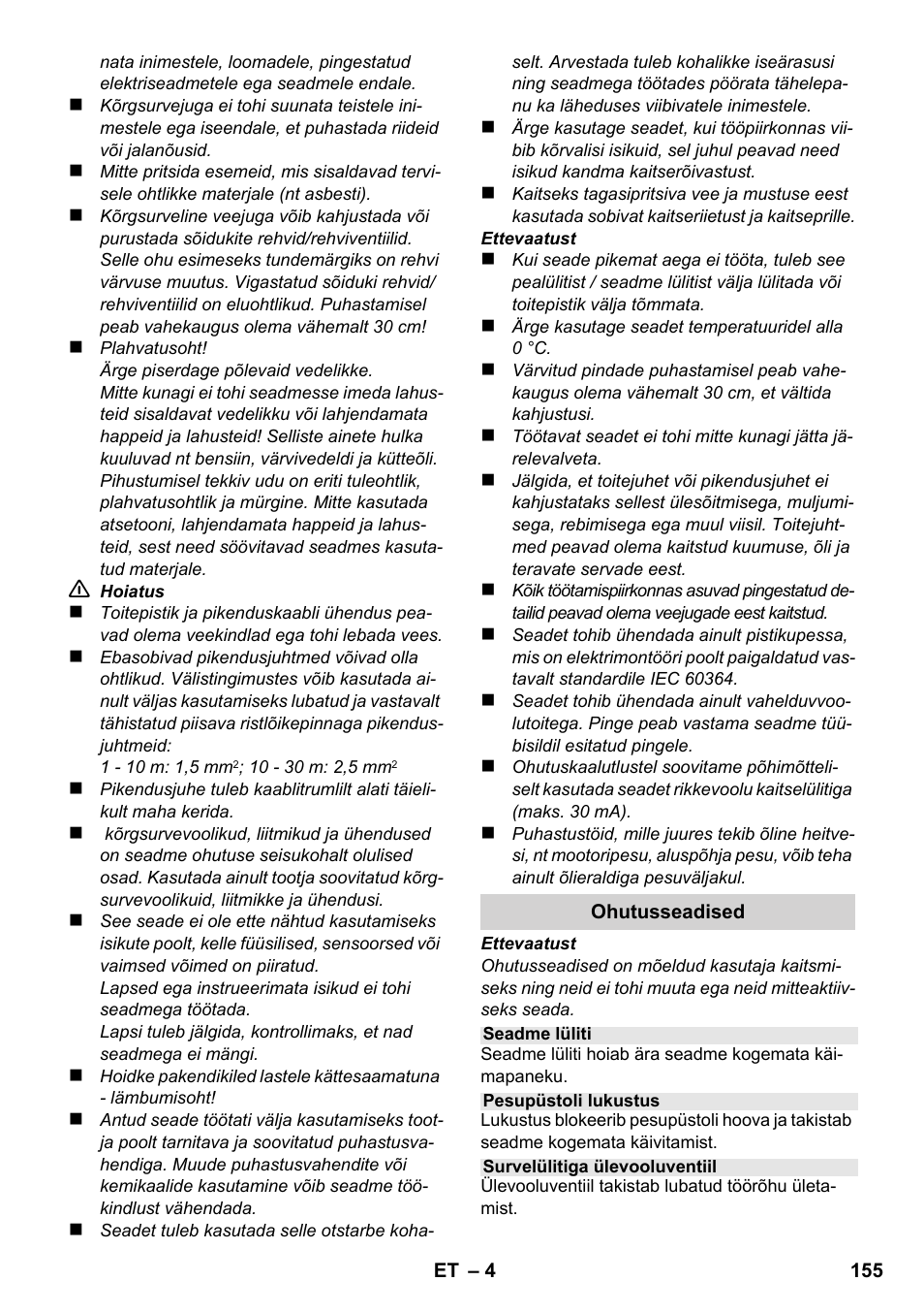 Karcher K 2-185 User Manual | Page 155 / 180