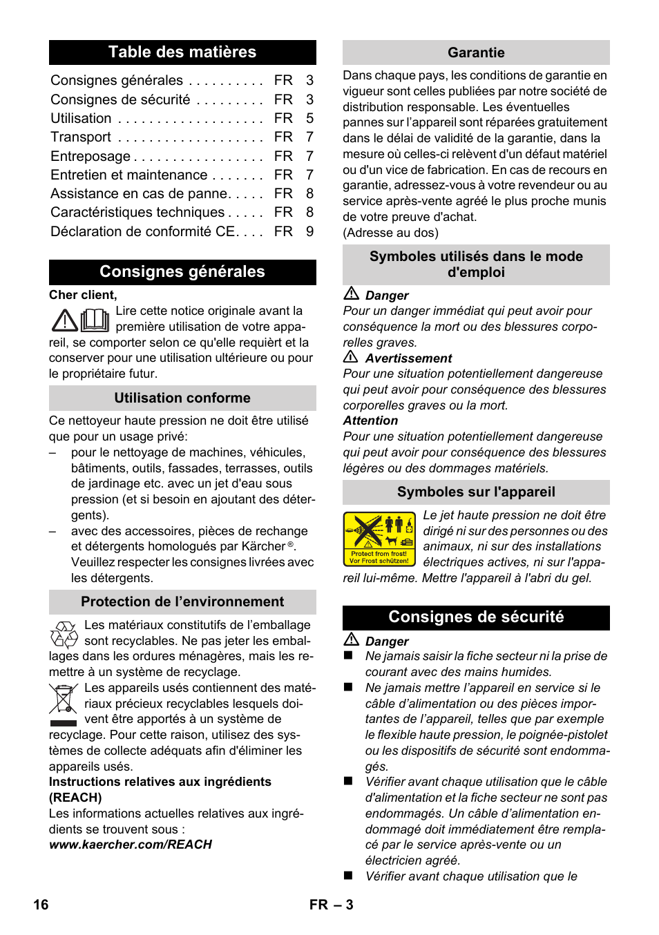 Karcher K 2-185 User Manual | Page 16 / 180