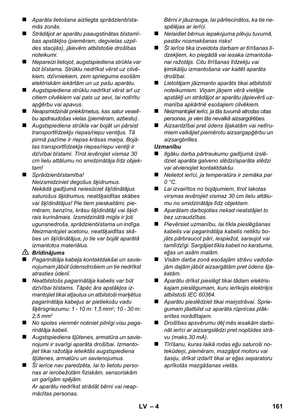 Karcher K 2-185 User Manual | Page 161 / 180