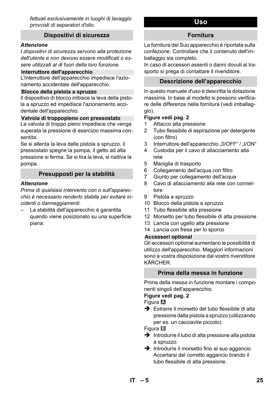 Karcher K 2-185 User Manual | Page 25 / 180