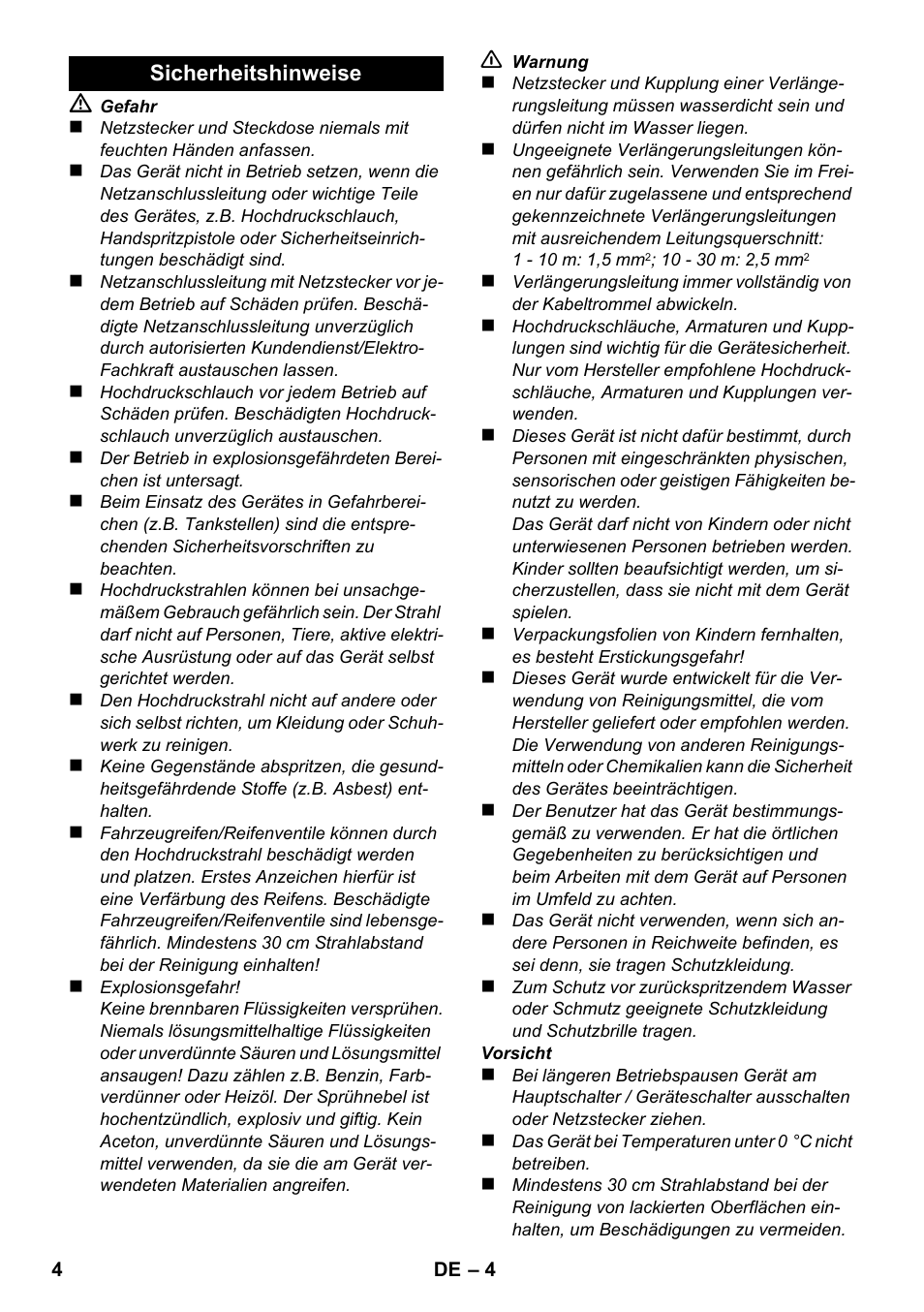 Karcher K 2-185 User Manual | Page 4 / 180