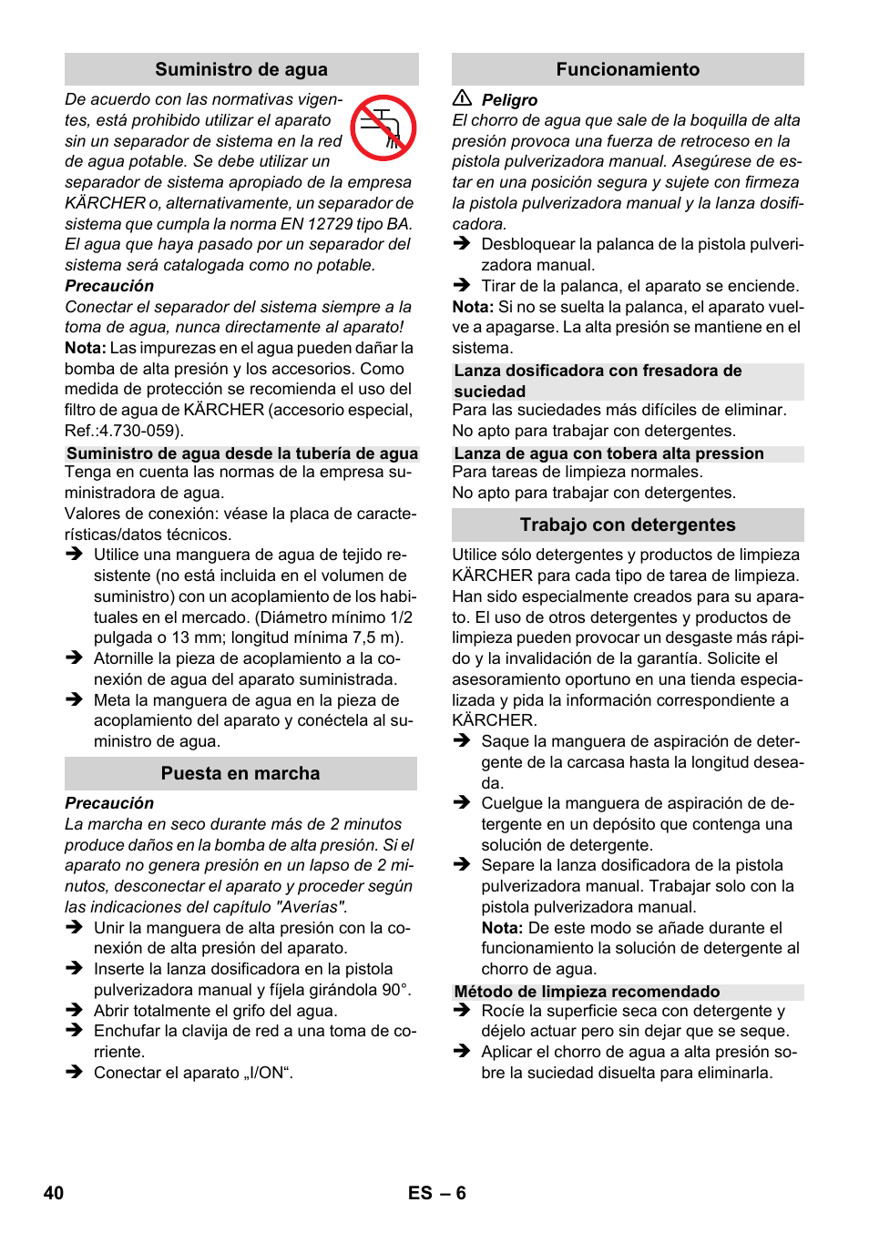 Karcher K 2-185 User Manual | Page 40 / 180