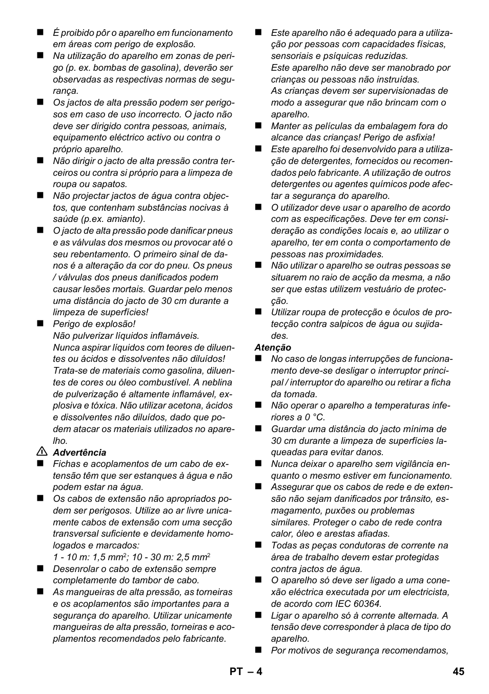 Karcher K 2-185 User Manual | Page 45 / 180