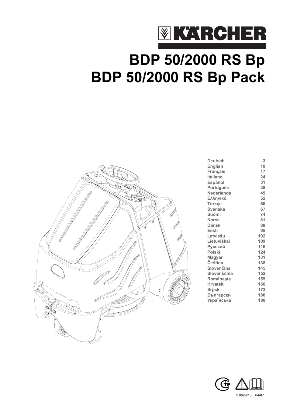 Karcher BDP 50-2000 Rs BP User Manual | 196 pages